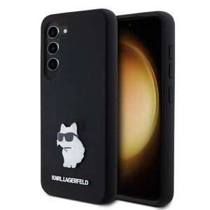 Husa pentru Samsung Galaxy S23 - Karl Lagerfeld Silicone - Choupette Metal Pin