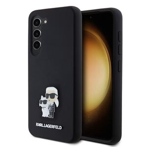 Husa pentru Samsung Galaxy S23 - Karl Lagerfeld Silicone - Karl&Choupette Metal Pin