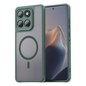 Husa pentru  Motorola Edge 60 Fusion / Edge 60 cu protectie pentru lentile si MagSafe EasyCharge, Ghost Series Anti-ingalbenire, frosted - Verde