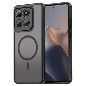 Husa pentru  Motorola Edge 60 Pro cu protectie pentru lentile si MagSafe EasyCharge, Ghost Series Anti-ingalbenire, frosted - Negru