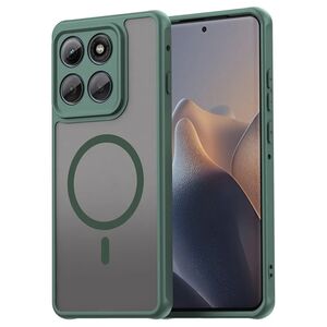 Husa pentru  Motorola Edge 60 Pro cu protectie pentru lentile si MagSafe EasyCharge, Ghost Series Anti-ingalbenire, frosted - Verde