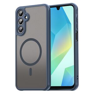 Husa pentru  Samsung Galaxy A16 cu protectie pentru lentile si MagSafe EasyCharge, Ghost Series Anti-ingalbenire, frosted - Albastru