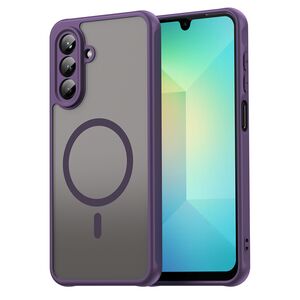 Husa pentru  Samsung Galaxy A26 cu protectie pentru lentile si MagSafe EasyCharge, Ghost Series Anti-ingalbenire, frosted - Mov