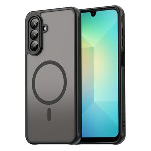 Husa pentru  Samsung Galaxy A26 cu protectie pentru lentile si MagSafe EasyCharge, Ghost Series Anti-ingalbenire, frosted - Negru