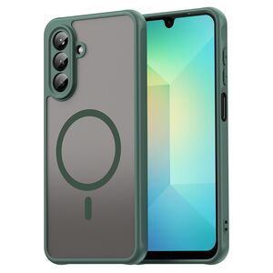 Husa pentru  Samsung Galaxy A26 cu protectie pentru lentile si MagSafe EasyCharge, Ghost Series Anti-ingalbenire, frosted - Verde