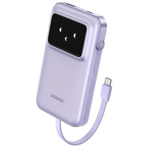 Baterie Externa pentru Telefon USB, Type-C, cu Cablu, 10000mAh, 30W - Ugreen PB511 (35604B) - Purple