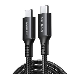 Cablu de Date USB-C la USB-C, 3A, 60W, 2m - Ugreen US567 (15374) - Black Gray