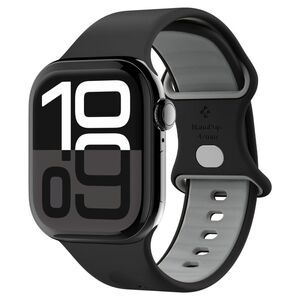 Curea pentru Apple Watch 1/2/3/4/5/6/7/8/9/10/SE/SE 2 (38/40/41/42mm) - Spigen Nano Pop - Black Sesame