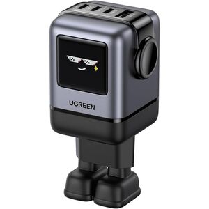Incarcator 4 in 1 cu Display TFT, USB, Type-C, GaN, 100W - Ugreen Uno RG X688 (45515B) - Grey