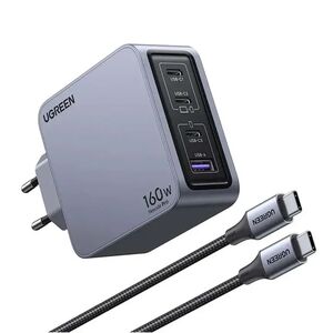 Incarcator USB, Type-C, GaN, 160W, 3A, Cablu Inclus, 1.5m - Ugreen Nexode Pro X763 (25877) - Grey