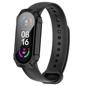 Set de Protecție 360° pentru Xiaomi Mi Band 4 / 5 / 5 NFC / 6 / 6 NFC – Carcasa cu protectie ecran, Claritate HD, Design Elegant - Negru