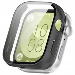 Set de Protecție 360° pentru Huawei Watch Fit 3 – Carcasa cu protectie ecran, Claritate HD, Design Elegant - Negru