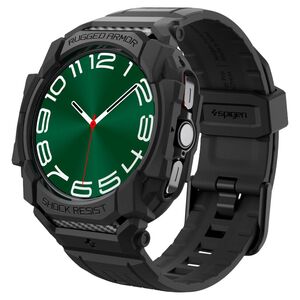 Husa pentru Samsung Galaxy Watch Ultra 47mm + Curea - Spigen Rugged Armor Pro - Black