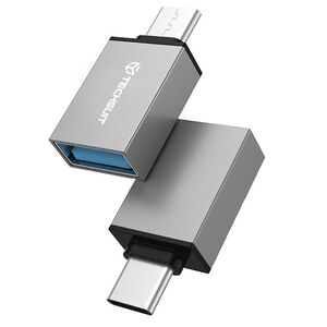 Adaptoare USB to Type-C, 3A, Aluminiu (set 2) - TriVoltX (A13) - Black