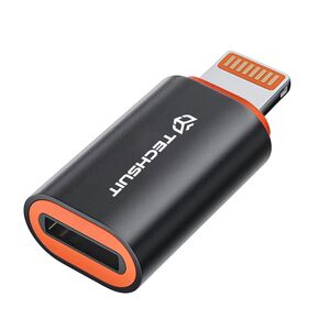 Adaptor USB-C la iPhone, PD20W, Aluminiu - HyperPort (A3) - Black / Orange