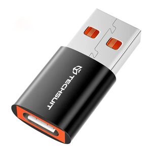 Adaptor USB-C la USB-A, 5Gbps, 6A - HyperPort (A5) - Black / Orange