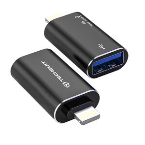 Adaptor USB la Lightning, Aluminiu - AluVoltX (A18) - Black
