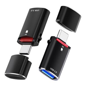 Cititor de Carduri 2in1, Adaptor, 3A, Aluminiu - AluVoltX (CC1) - Black