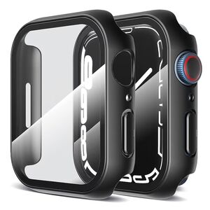 Set de Protecție 360° pentru Apple Watch 7 (45mm) – Carcasa cu protectie ecran, Claritate HD, Design Elegant - Negru