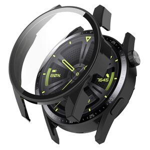 Set de Protecție 360° pentru Huawei Watch GT 3 (46mm) – Carcasa cu protectie ecran, Claritate HD, Design Elegant - Negru