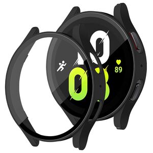 Set de Protecție 360° pentru Samsung Galaxy Watch 4 / 5 (44mm) – Carcasa cu protectie ecran, Claritate HD, Design Elegant - Negru