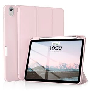 Husa pentru  Xiaomi Redmi Pad 2 Soft Shell cu functie wake-up/sleep si compartiment pentru stylus, tip stand - Roz