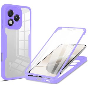 Set 360: Husa cu folie integrata pentru  Honor 400 Lite Protectie 360 fata / spate - Mov