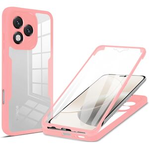 Set 360: Husa cu folie integrata pentru  Honor 400 Lite Protectie 360 fata / spate - Roz