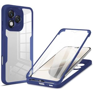 Set 360: Husa cu folie integrata pentru  Honor 400 Lite Protectie 360 fata / spate - Albastru