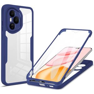 Set 360: Husa cu folie integrata pentru  Honor 400 Pro Protectie 360 fata / spate - Albastru