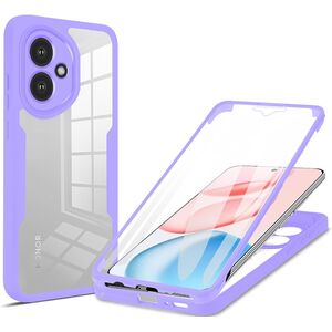Set 360: Husa cu folie integrata pentru  Honor 400 Protectie 360 fata / spate - Mov