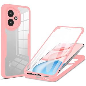 Set 360: Husa cu folie integrata pentru  Honor 400 Protectie 360 fata / spate - Roz