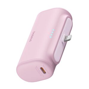 Power Bank pentru Telefon, Lightning, 20W, 5000mAh, Cablu Type-C - Baseus (P10068307413-00) - Baby Pink