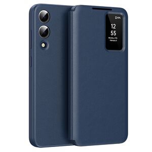 Husa pentru  Samsung Galaxy S25 Edge Smart Window View Tip Carte – Design Premium, Vizualizare Inteligenta, Protectie 360°, Card Slot, Textura Mata Eleganta - Albastru