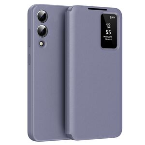 Husa pentru  Samsung Galaxy S25 Edge Smart Window View Tip Carte – Design Premium, Vizualizare Inteligenta, Protectie 360°, Card Slot, Textura Mata Eleganta - Mov