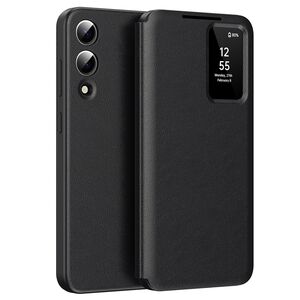 Husa pentru  Samsung Galaxy S25 Edge Smart Window View Tip Carte – Design Premium, Vizualizare Inteligenta, Protectie 360°, Card Slot, Textura Mata Eleganta - Negru