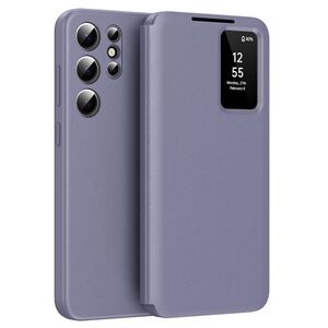 Husa pentru  Samsung Galaxy S25 Ultra Smart Window View Tip Carte – Design Premium, Vizualizare Inteligenta, Protectie 360°, Card Slot, Textura Mata Eleganta - Mov