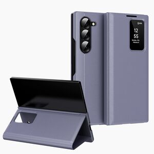 Husa pentru  Samsung Galaxy Z Fold 6 Smart Window View Tip Carte – Design Premium, Vizualizare Inteligenta, Protectie 360°, Card Slot, Textura Mata Eleganta - Mov
