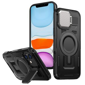 Husa pentru iPhone 11 / iPhone XR - Techsuit CamVault MagSafe - Black