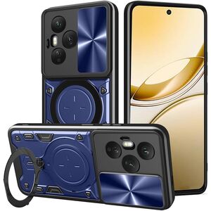 Husa pentru  Honor 400 Pro cu protecție pentru cameră și suport magnetic integrat Ring Shockproof, Albastru