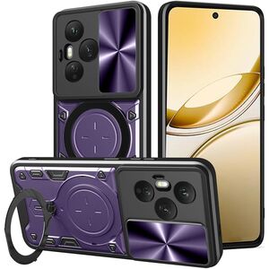 Husa pentru  Honor 400 Pro cu protecție pentru cameră și suport magnetic integrat Ring Shockproof, Mov