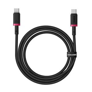 Cablu de Date USB-C, 100W, 2m - Baseus Dura - Red / Black