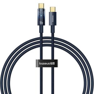 Cablu Type-C, Auto Shutdown, 100W, 1m - Baseus Explorer - Deepsea Blue