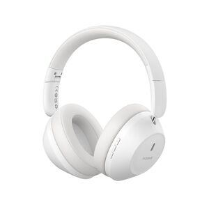Casti Over-Ear, Sound Isolation, Bletooth 5.3, Foldable, Bass 30 Max, Type-C - Baseus Bass 30 Max - Moon White