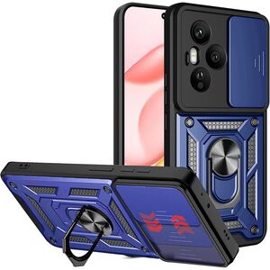 Husa pentru  Honor 400 Pro Ring Armor Kickstand Tough Rugged Cover cu protectie camera, Albastru