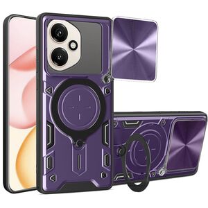 Husa pentru  Honor 400 cu protecție pentru cameră și suport magnetic integrat Ring Shockproof, Mov