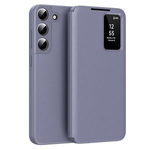 Husa pentru  Samsung Galaxy S22 Plus 5G Smart Window View Tip Carte – Design Premium, Vizualizare Inteligenta, Protectie 360°, Card Slot, Textura Mata Eleganta - Mov