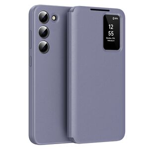 Husa pentru  Samsung Galaxy S23 Plus  Smart Window View Tip Carte – Design Premium, Vizualizare Inteligenta, Protectie 360°, Card Slot, Textura Mata Eleganta - Mov