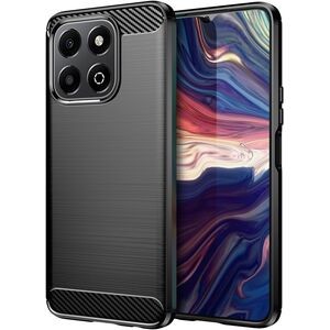Husa pentru Honor X6c Carbon Liquid Silicone, Negru