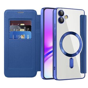 Husa pentru  Samsung Galaxy A05 EliteBook Executive Tip Carte cu Protectie RFID, Compatibilitate MagSafe si protectie lentile Transparent - Albastru